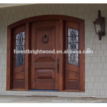 Porta de madeira cinzelada exterior da porta da madeira maciça do pinho do carvalho